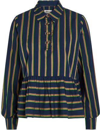 Damson Madder Kinsley Striped Cotton-poplin Shirt - Multicoloured - 16 (UK16 / XL)