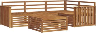 vidaXL Conjunto De Sof&aacute;s De Exterior 5 Uds. Natural Vidaxl