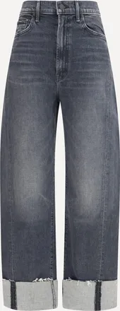 Mother Half Pipe flood cuff fray Jeans Female 28