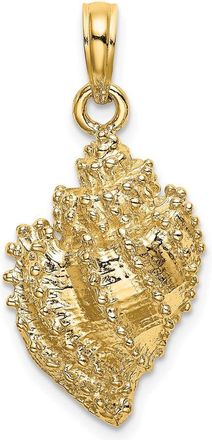 Diamond2Deal 14k Yellow Gold Textured Conch Shell Charm