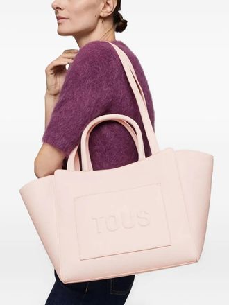 Tous Brenda embossed-logo tote bag - women - Polyurethane - One Size - Pink