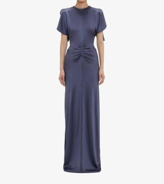 Victoria Beckham Isabella Blouson Sleeves Gown In Eclipse
