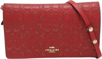 Coach Pre-owned Crossbody Bag - Dames - Vintage Schoudertas - Rood - ONE Size - Leer - Vintage