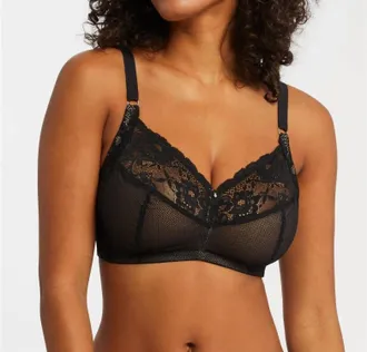 Montelle Intimates Ayla Wire Free Bra In Black/sand