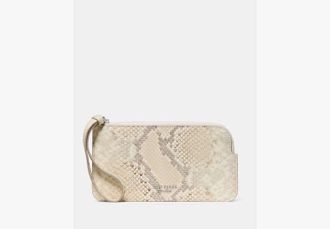 Kate Spade New York Zippy Snake Embossed Wristlet