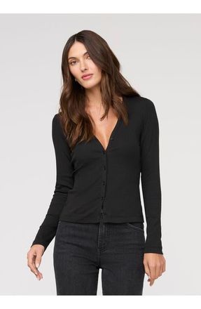 Duer Ribbed Pima Fitted Button Down in Black at Nordstrom, Size X-Small