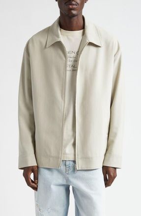 Golden Goose Journey Wool & Cotton Coachs Jacket in Pelican at Nordstrom, Size 40 Us
