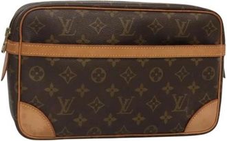 Louis Vuitton Pre-owned Canvas clutches - Dames - Vintage Clutch - Bruin - ONE Size - Leer - Vintage