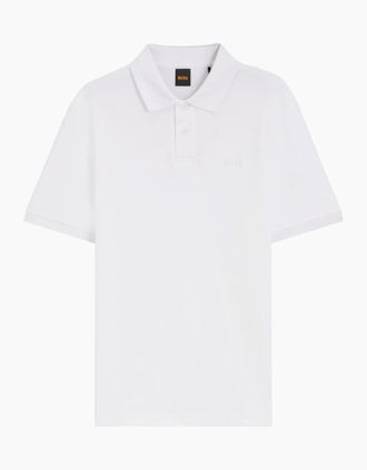 HUGO BOSS Mens BOSS Orange Phoenix Polo Shirt 100 White - Size: 38