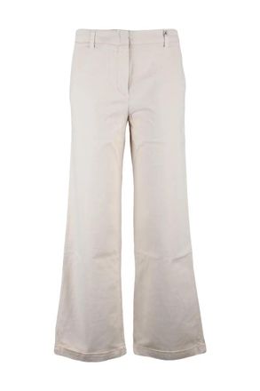 Myths Cropped Wide-Leg Trousers with Concealed Fastening and Clean Lines