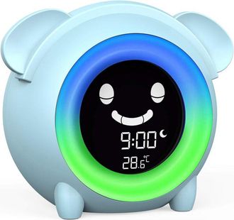 OEM R&eacute;veil Enfants - Horloge Apprentissage Sommeil - Veilleuse 5 Couleurs - Sons Apaisants - Minuterie Sieste Usb - 1 Pi&egrave;ce
