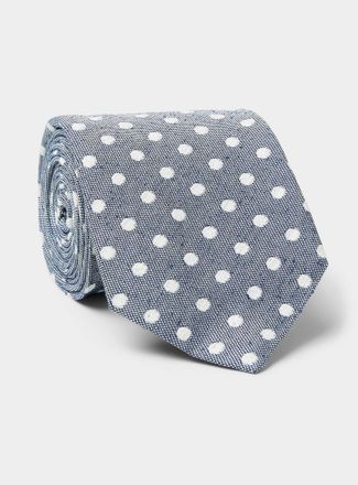 BOSS Mens Silk and linen pattern tie
