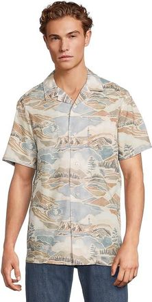 Pendleton Aloha Shirt Mens Short Sleeve Button Up Pacific Landscape : LG, Cotton