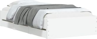 vidaXL Estructura De Cama Con Almacenamiento Con Caj&oacute;n Blanco Vidaxl