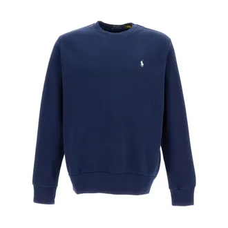 Polo Ralph Lauren Sweatshirts, male, Blue, Size: M Pony Crewneck Sweatshirt