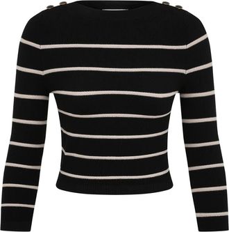 Zimmermann Crush Stripe Cropped Top - Dames - Ronde hals truien - Veelkleurig - M - Truien & Vesten