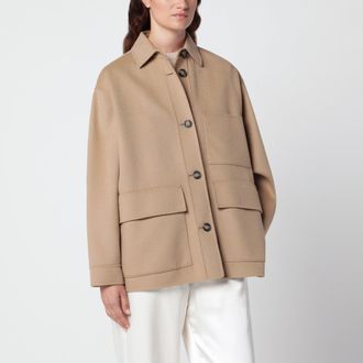 Max Mara Giacca camicia cammello in lana