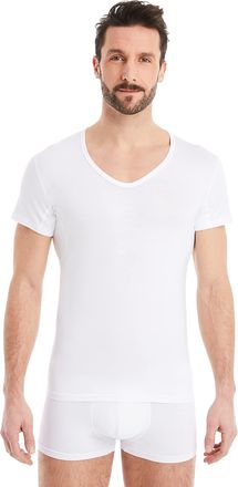 Finn Mens Performance Undershirt with V-Neck - Anti-Sweat Shirt with Sweat Block Inserts - Short-Sleeve Undershirt for Men Made from Original Lenzing Modal