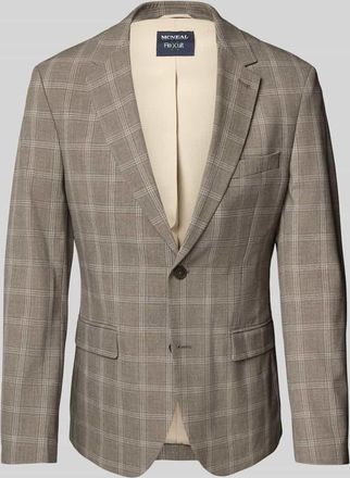 Mc Neal Slim Fit Sakko mit Reverskragen in Mittelbraun, Größe 25