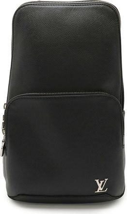 Louis Vuitton Taiga Black Noir Taiga Leather Shoulder Bag Sling Bag (Pre-Owned)