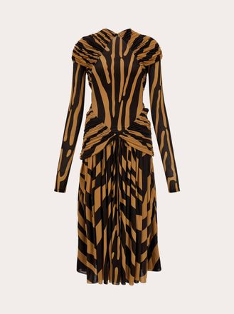 Ferragamo Donna Abito in jersey con drappeggi Beige