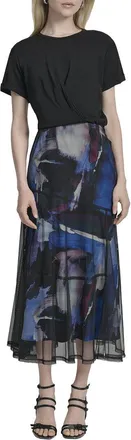 DKNY Dkny Crewneck Midi Dress