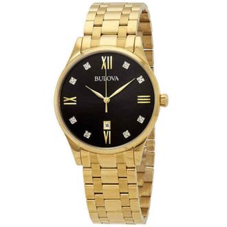 Bulova Mens Classic Black Round 40mm