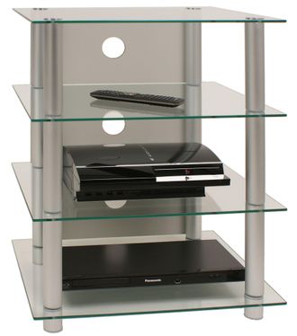 ebuy24 Hifi Muebles Rack Alu Glass Phono Blados 70x59x49 - Vcm