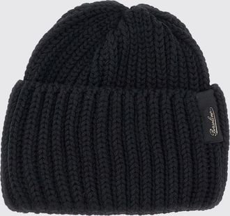 Borsalino Berretto beanie in lana vergine con risvolto e logo