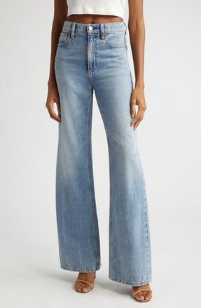 Alice & Olivia Weezy Wide Leg Jeans in Sadie Lt Vintage Blue at Nordstrom, Size 24