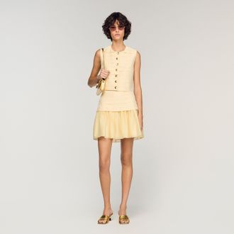 Sandro Pleated crop top