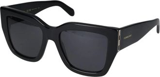 Ferragamo Zwarte zonnebril Sf 1104S stijl - Dames - Zonnebrillen - Zwart - 55 MM - Accessoires