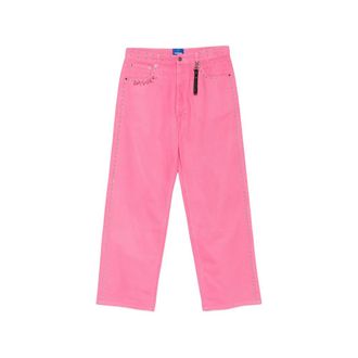 Dagger Stud-embellished Embroidered Jeans
