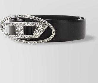 Diesel crystal oval leather belt