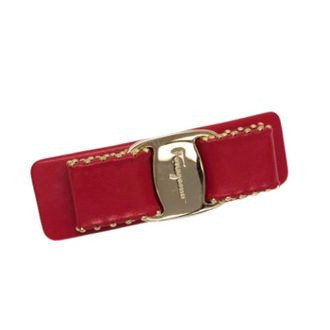 Ferragamo Pre-owned Accessories, female, Red, Size: ONE SIZE Pre-owned Vara Barrette