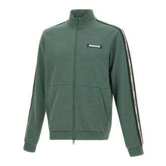 Emporio Armani Zip-throughs, male, Green, Size: S EA7 Sweaters Green