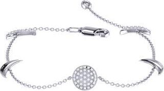 LuvMyJewelry Moonlit Diamond Station Bracelet in Silver at Nordstrom Rack, Size 7