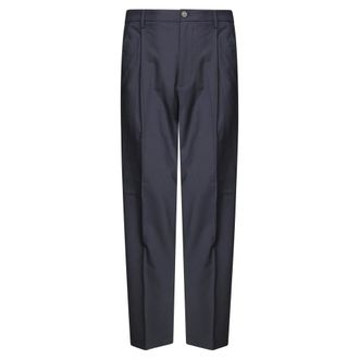 Department Five Department Five, Broeken, Heren, Blauw, W33, Wol, Wollen Lange Broek met Klemmen