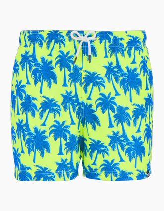 Regatta Mens Regatta Mens Loras Palm Swim Shorts - Sharp Green Sonic Blue - Size: 33/32/32