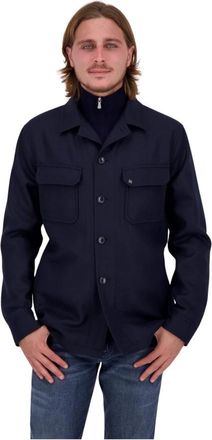 Tagliatore Calvin Jacket - Heren - Zomerjassen - Blauw - L - Wol - Jassen