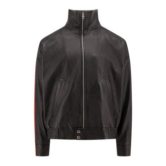 Alexander McQueen Black Leather Zip Jacket - male - Alexander McQueen - Leather Jackets - Black - XL - Jackets