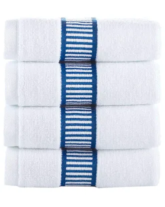 Brooks Brothers Fancy Border 4Pc Wash Towels