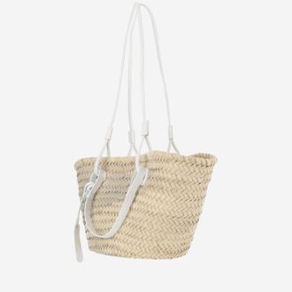 Filippo Catarzi Woven Straw Shoulder Bag - Beige