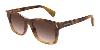 Alexander McQueen AM0551S Asian Fit 002 Mens Sunglasses Tortoiseshell Size 52 - Free RX Lenses - Free RX Lenses