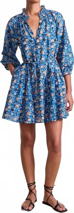 Apiece Apart Trinidad Mini Dress In Florette Blue