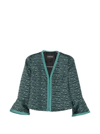 Emporio Armani jack met getextureerde mouwen en ruches