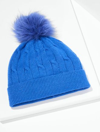 Talbots Soft Cable Knit Beanie - Blue Majesty - 001 Talbots