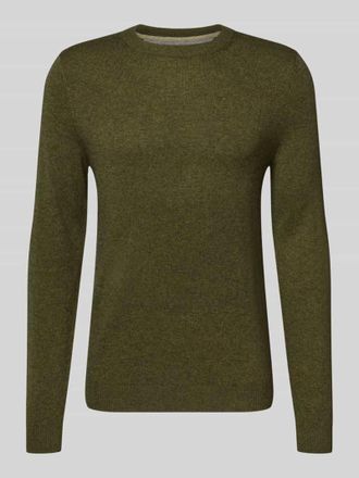 Mc Neal Strickpullover aus Woll-Mix mit Kaschmir-Anteil in Oliv Melange, Gr&ouml;&szlig;e XXXL