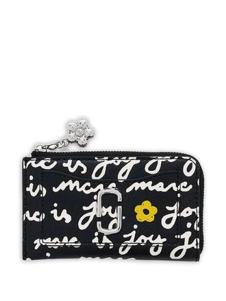 Marc Jacobs The Joy floral-print zip-top wallet - women - Leather/Polyurethane - One Size - Black