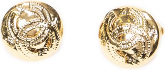 Chanel CC Round Clip On Earrings Oorbellen